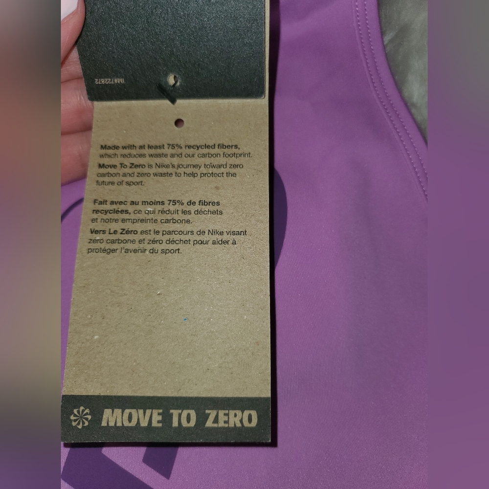 Nike Pro Dri-Fit Purple Crop Top XL - Picture 7 of 13